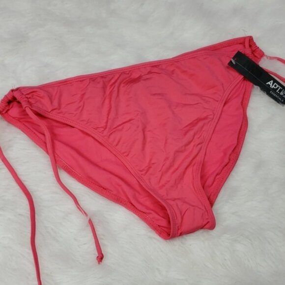 3/$15 new apt 9 side tie corral colored bikini bottom womens size 10 - Picture 1 of 6